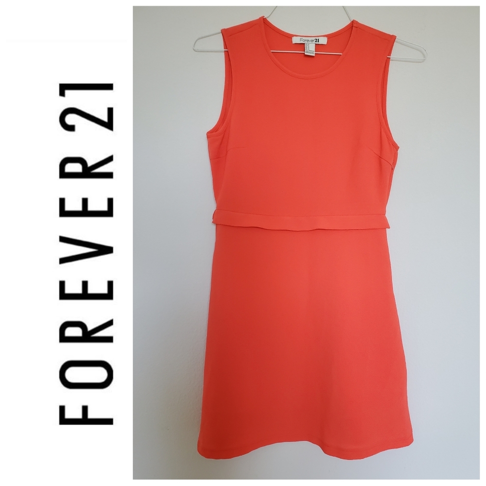 NWOT Forever 21 Bright Orange Dress Size Small